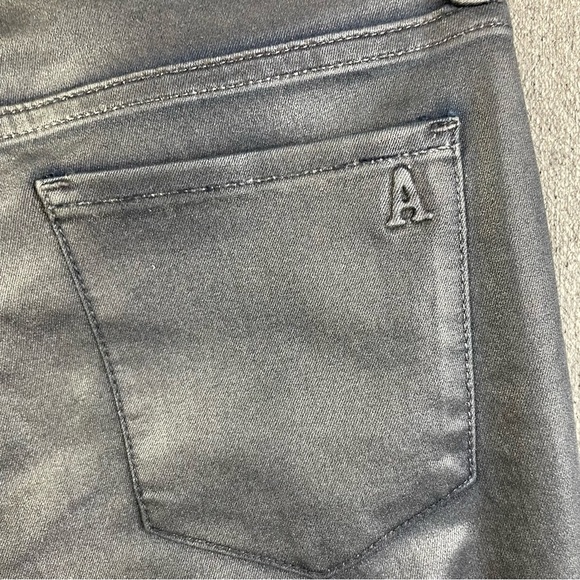 Articles of Society Gunmetal Gray Waxed Finish Skinny Jeans Women’s Size 25 - Picture 6 of 9